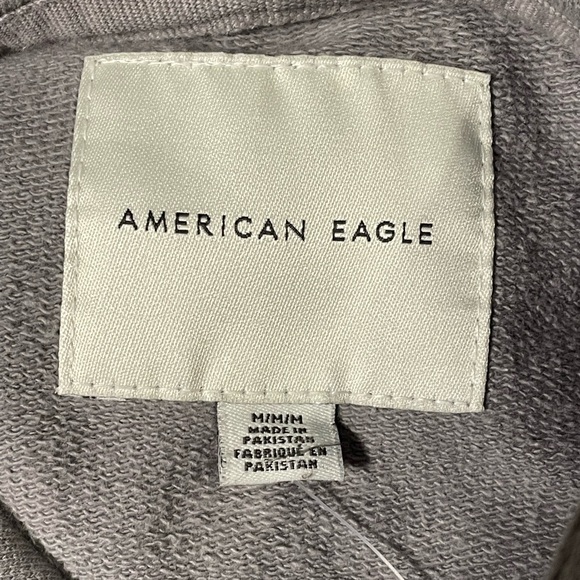 AE Fleece Graphic Pullover Hoodie GRAY Size Medium NWT - Picture 5 of 6